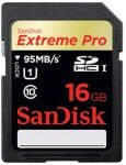 Extreme Pro SDHC 16 GB 95MB/s